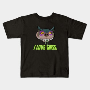 I Love Giree - No Heart - Green Kids T-Shirt